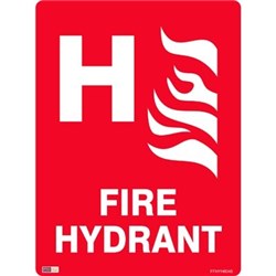 Zions Fire Hydrant With H 45x60cm Polypropylene Fire Sign