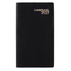Cumberland 2027 Luxe Black 152x89mm Month To View Planner