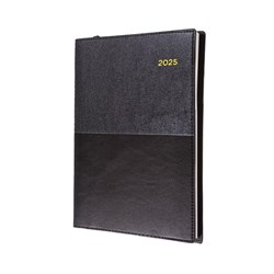 Collins 2025 Vanessa 165 A6 Day To Page Black Diary