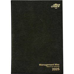 Office Choice 2025 A5 Management Black Day To Page 1hr Appointment Wiro Diary