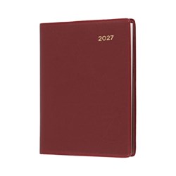 Collins 2027 Belmont 337P A7 Week To View Burgundy Diary With Pencil