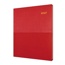 Collins 2027 Vanessa 325 A4 Short Week To View Red Diary