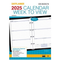 Debden 2025 Dayplanner Executive Week To View Diary Refill