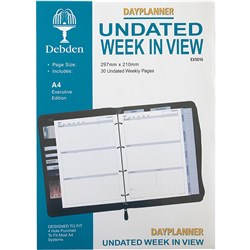 Debden DayPlanner A4 Executive Week Non Dated Refill