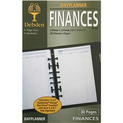 Debden DayPlanner Desk Finances Refill