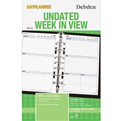 Debden DayPlanner Desk Weekly Non-Dated Refill