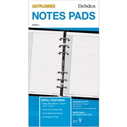 Debden DayPlanner Personal Notepad White Refill