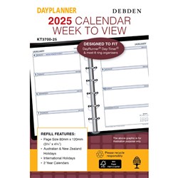 Debden 2025 Dayplanner Pocket Week To View Diary Refill