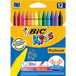 Bic Plastidecor Crayons Vivid Colours Assorted