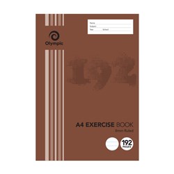 Olympic Exercise Book Ruled A4 8mm 192 Page