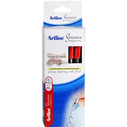 Artline Smoove 8210 Medium Red Ballpoint Pen