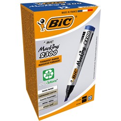 Bic Marking 2300 Marker Permanent Blue Chisel Tip