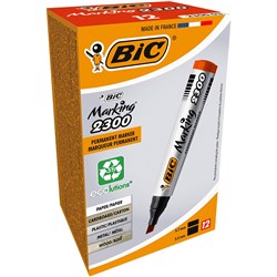 Bic Marking 2300 Marker Permanent Red Chisel Tip