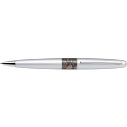 Pilot Mr Ballpoint Pen Mr2 Python Silver Barrel Medium Black Ink