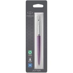 Parker Jotter Ballpoint Pen Victoria Violet Chrome Trim Blue