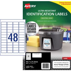 Avery White L7911 Ultra Heavy Duty Industrial Labels