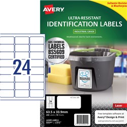 Avery White L7912 Ultra Heavy Duty Industrial Labels