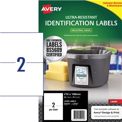 Avery White L7916 Ultra Heavy Duty Industrial Labels