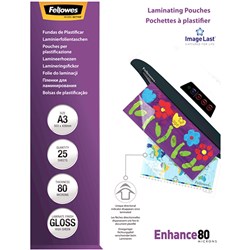 Fellowes Laminating Pouches A3 A3 80 Micron