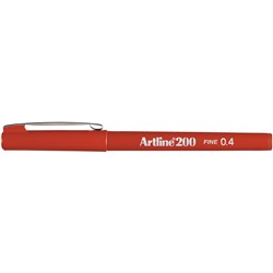 Artline 200 Dark Red 0.4mm Permanent Fineliner