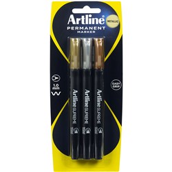 Artline Supreme Markers Bullet 1mm Metallic Assorted