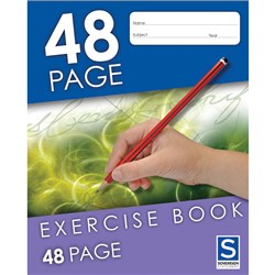 225x175mm 48 Page 8mm Ruled Exercise Book