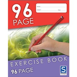 225x175mm 96 Page 8mm Ruled Exercise Book