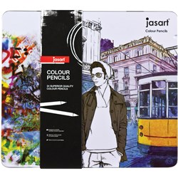 Pencil Colour Jasart Design Tin 24