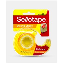 Sellotape 18mmx25m Clear Adhesive Tape With Dispenser