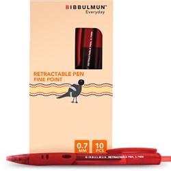 Bibbulmun Medium Red Retractable Ballpoint Pen