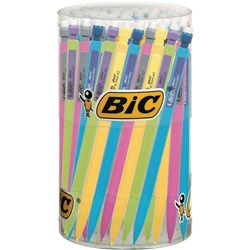 Bic Matic Mechanical Pencil 0.7mm Eraser Vivid Coloured Barrels Pack of 60