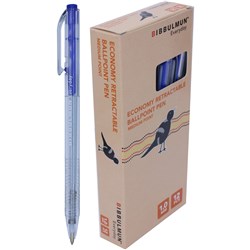 Bibbulmun Economy Medium Blue Retractable Ballpoint Pen