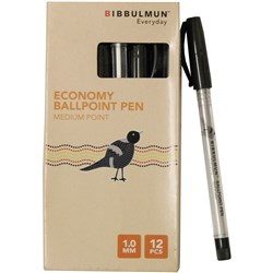 Bibbulmun Economy Medium Black Ballpoint Pen