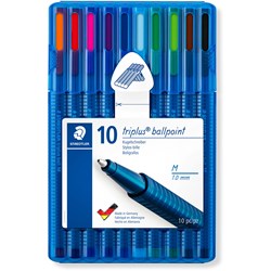 Staedtler Triplus Assoted Wallet 10 Extra Broad Ballpoint Pen