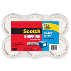 Scotch 3850-6-AU75 Packaging Tape 48mmx75m Heavy Duty Clear