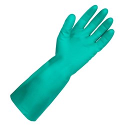 Solvent Resistant Nitrile Green Gloves Size 11