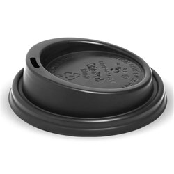 80mm BioCup PLA Lid Black 1000/Ctn